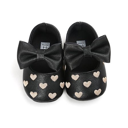 Baby Boy Girl Moccasins Skor Mjuka Sulor Halkfria Skor Spjälsäng Skor Söta Baby Skor Med Rosett Nyfödd Pu Läder Kärlek