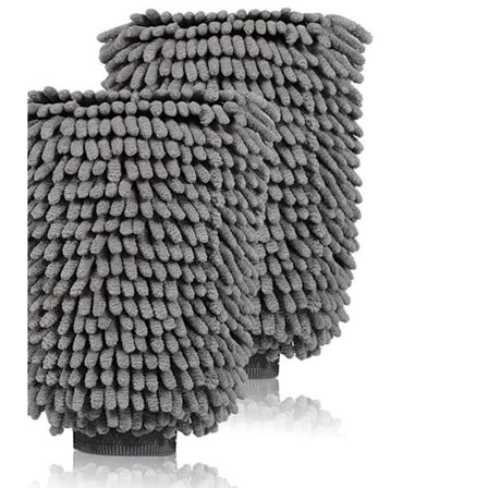 2 st Mikrofiber Bil Tvätthandske Mikrofiber Rengöringsnudlar Stor Handske