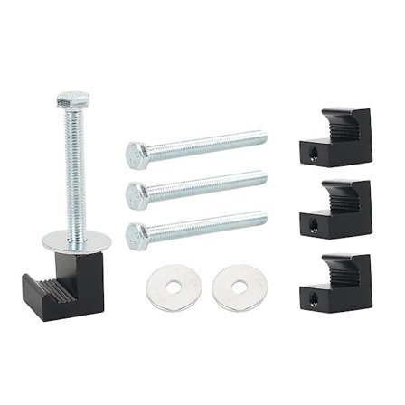 Aluminiumfästen för verktyg på pickupbåtar, monteringsfäste J-krok, tvärgående verktyg för pickupbåtar, 4 batterier