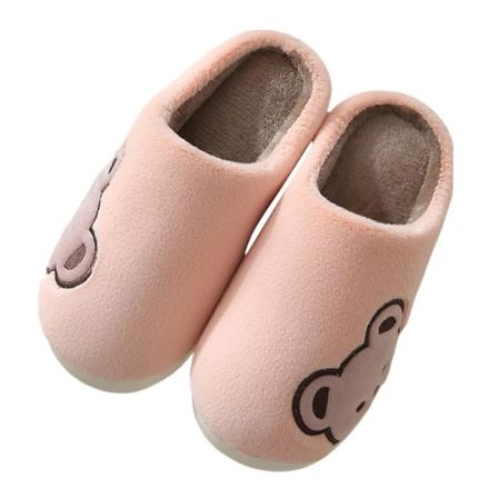 Unisex Flat Fuzzy Tofflor Slip On House Skor