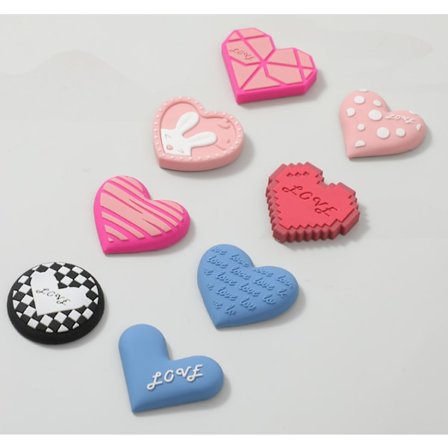 8 söta kärleksstereo mjuka lim kylskåpsklistermärken