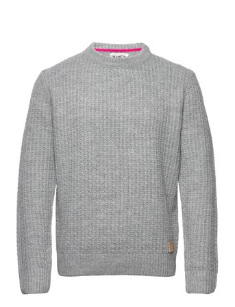 Scotch & Soda Stickad Tröja M. Rund Krage Grå Scotch & Soda