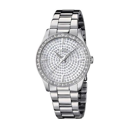 Klocka - Lotus - L18134-1 - Kvarts - Analog - Silver med strass