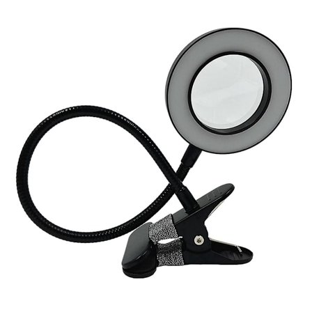 Clip-Type LED Forstørrelsesglas Negle Skønhedslys USB Koldt Lys LED Skridsikker Udstyr Klemme Glas