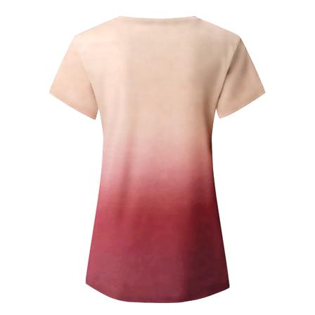 Dam Gradient T-shirt Flerfärgad S-xxxl Storlek V-ringad Streetwear