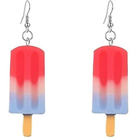 Håndlagde søte jentegaver i harpiks - morsomme emulerte harpiks-smykker med mat-tema - tegneserie-snacks - popcorn-øreringe