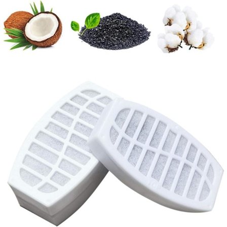 4 stk. kattevannfontenefilter for 2 liter, erstatningsfilter for fontene