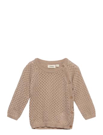 Nbfleaf Ls Wrap Knit Lil Beige Lil'Atelier