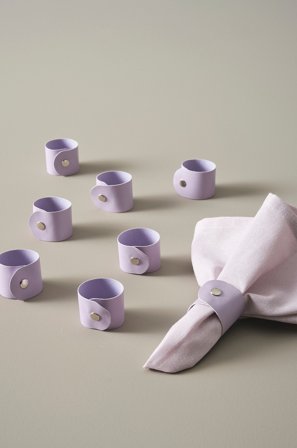 Jotex - Serviettring 8-pk Lys lilla - LUNI - Kjøp Kjøkkentilbehør hos Jotex