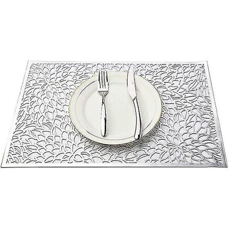 Bordstabletter Silver Set 6 PVC Mattor Matbord Köksbröllop