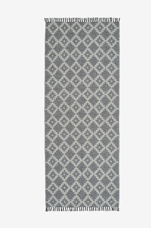 Horredsmattan - Tæppe i bomuld Noor - Grå - Bomulds- & kludetæpper - 80X400 - Fra Homeroom