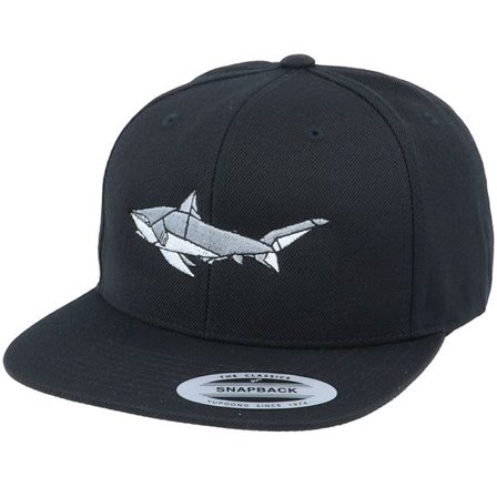 Origami - Svart snapback Keps - Paper Shark Black Snapback @ Hatstore