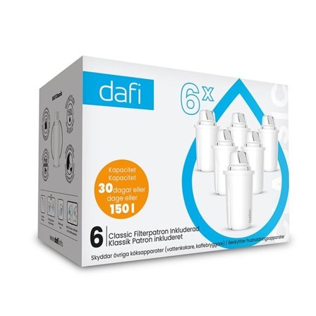Dafi Classic filterpatroner till Dafi vattenkanna, 6-pack