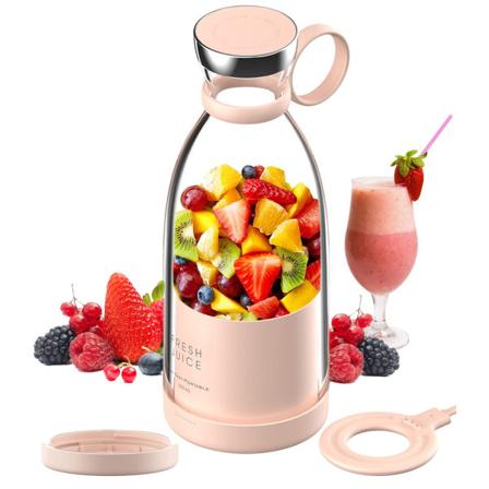 350 ml bærbar mixerkop til frugtjuice Milkshake og sorbet, genopladelig magnetisk pink - Perfet pink