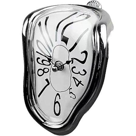 Veggklokke, Salvador Dali Smeltende Klokke, 7 Tommer Surrealistisk Bordhylleklokke, Moderne Hjemmeveggdekorasjon