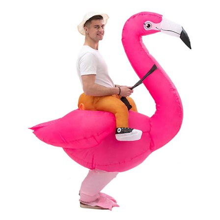 Rask frakt Flamingos/strutser/griffer Riding Oppblåsbar kostyme Stilige rollespilldrakter for aktivitetsfestscene[JUN]