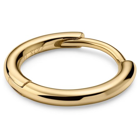 Argentia | 14K Gold-Plated 925 Sterling Silver Round Hoop Earring for Men - Charm Hoop Earrings