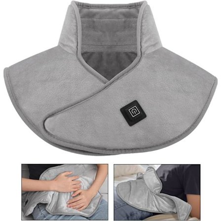 USB-genopladelig varmepude til nakke og skuldre, bærbar varmepude med 3 temperaturindstillinger