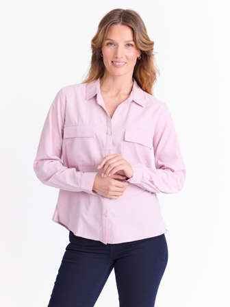 MATCH - Meghan cordskjorte - Marie Philippe - Str. 38 - Dame - Skjorter & Bluser - Rosa - 79% bomull, 21% lyocell