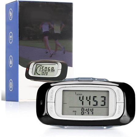 3D Stegräknare med Stor Lättläst Display, Steg/Distans/Kalorier, Ingen App, 9 Månaders Batteritid för Äldre och Träning