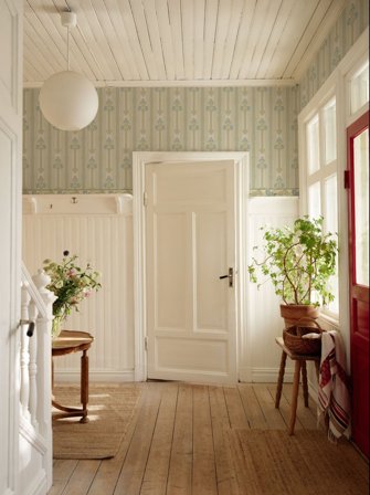 Duro Bård, Åkersta bård 059-32 Gammalsvenska Papper, L, Blå, Färg & tapeter