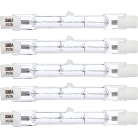 Halogen R7S 78mm T3 100W Dæmpbar 800 lm (5-pak) J-type Lineær Dobbeltsidet Projektørpære 360o Spredningsvinkel 120V til Arbejde og Sikkerhed