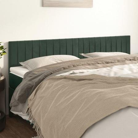 Vidaxl Huvudgavlar 2 St Mörkgrön 90x5x78/88 Cm Sammet Grön