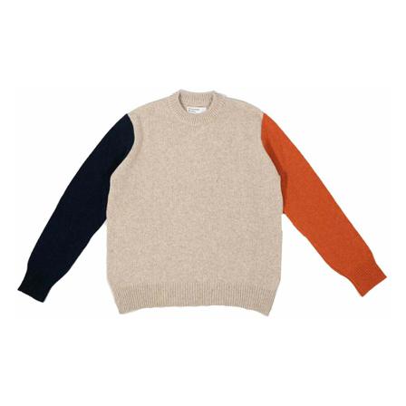 Universal Works, Loose Crew Mixed Sweater Beige, Heren, Maat:XL