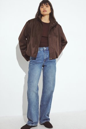 NA-KD Jean droit taille mi-haute - Jeans taille mi-haute - Bleu - EU 40