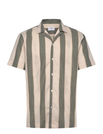 Lindbergh Striped Linen/Cotton Shirt S/Sstriped Linen/Cotton Shirt S/S - Multi/patterned - S