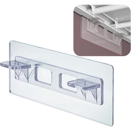 12-pack hylla stödpinnar utan borrning, självhäftande hylla stöd, hylla stödpinnar för hyllor, skåp hylla klämmor för köksskåp, bokhyllor