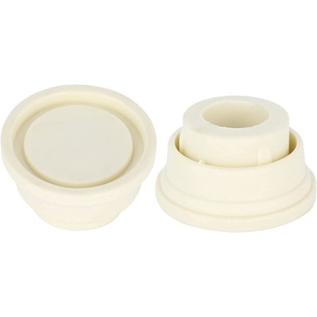 Gummi-pool-stige-bumpere, sæt med to hvide stige-bumpere til swimmingpool-stiger...