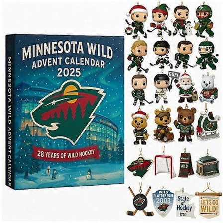 Minnesota Wild Joulun Adventtikalenteri, Joulukuusen Koriste Akryyliriipus