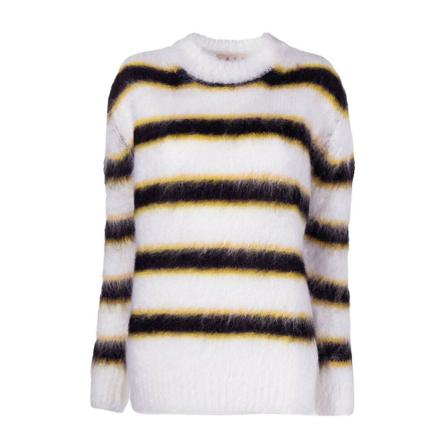 Marni Round-neck Knitwear , Wit , Dames , Maat: M Truis