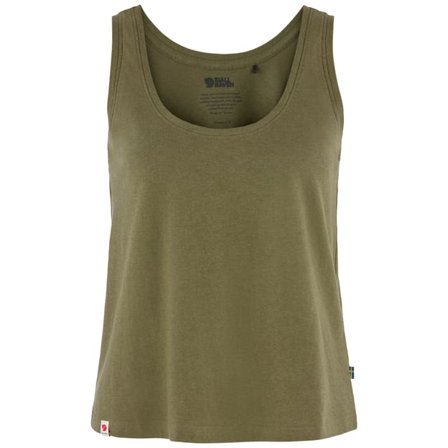 Fjällräven Women's Hemp Blend Tank Top in Green | Size: XL, Hemp/Organic Cotton