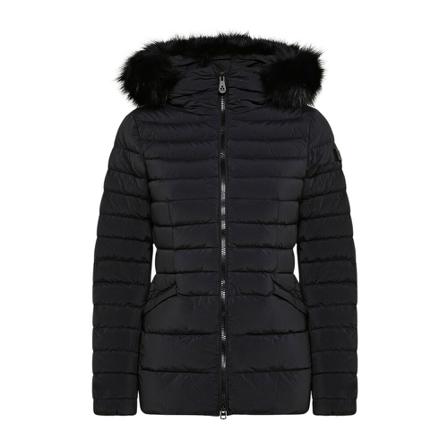 Peuterey Slim down Jacka with fur svart, Dam, Dam, Storlek: 2XL
