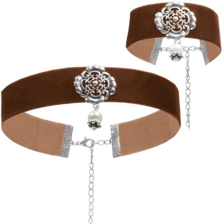 Tectake Halsband Och Armband Silberwald Brun