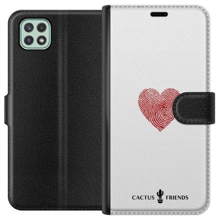Yhteensopiva Lompakkokotelo Samsung Samsung Galaxy A22 5G Cactus and Friends - Fingerprint Love