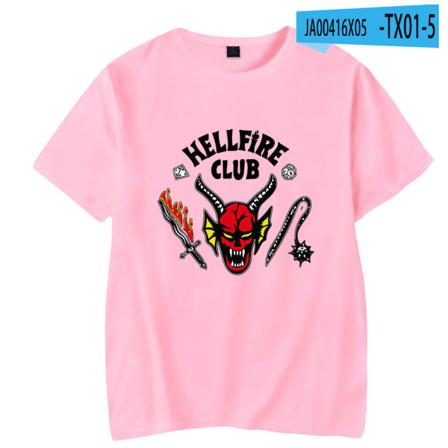 Stranger Things 4 Hellfire Club Fashion T-shirt Stil 1 Rosa S