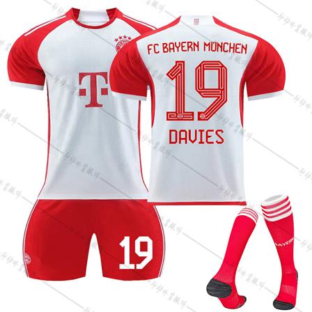 23/24 Uusi kausi Koti FC Bayern München DAVIES Nro 19 Lapsen pelipaitapaketti Barn-20