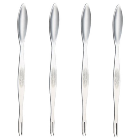 Krabbe gaffel i rustfrit stål 4 stk. Krabbe spiseværktøj Krabbeklo Krabbepind Husholdning Fisk og skaldyr Skrællede hårede krabbetilbehør