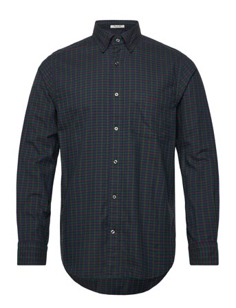 GANT Reg Twill Micro Multi Check Shirt - Navy - L