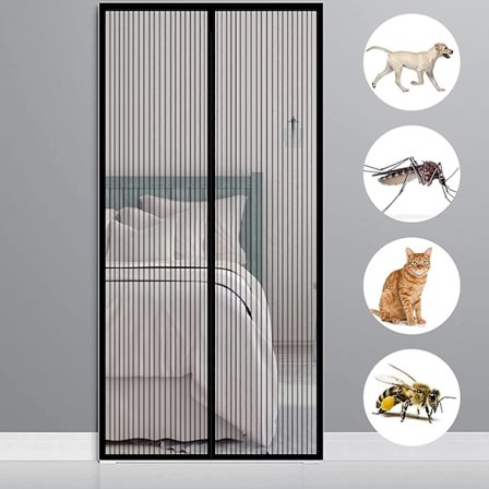 Magneettinen Hyttysverkon Ovi 120x250cm(47x98tuumaa) Magneettinen Rullautuva Hyttysverkon Oviverho