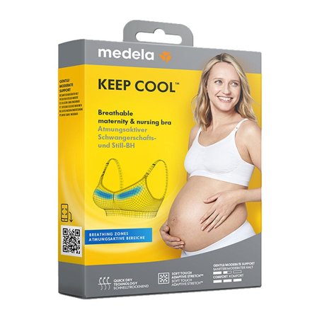Medela Keep Cool amme-BH, hvit størrelse M, 1 stk