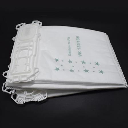 6 STK Non-Woven Støvposer Erstatning for Vorwerk VK135 / VK136 Støvsuger