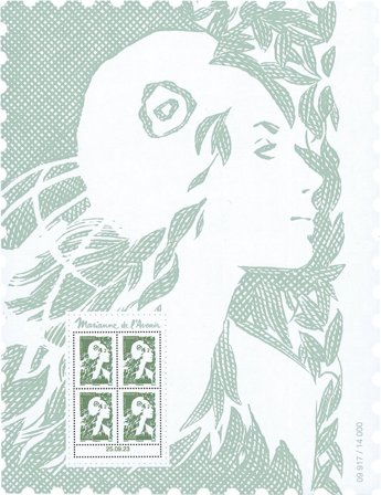 Frankrig - Marianne - Postfrisk ark