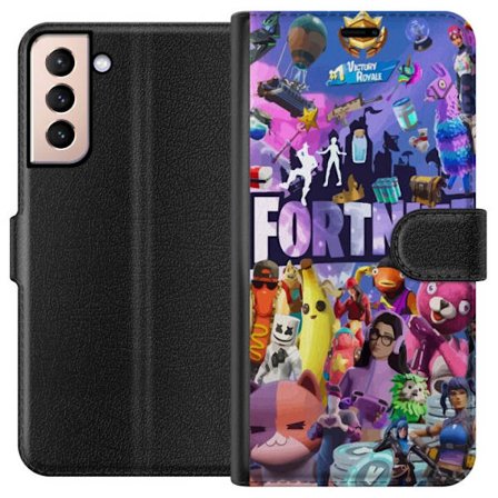 Samsung Galaxy S21 Tegnebogsetui Fortnite Karaktärer Spelmotiv Ikoner Gaming Design Populär
