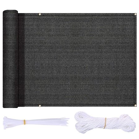 Balkongskydd Insynsskydd Svart Svart