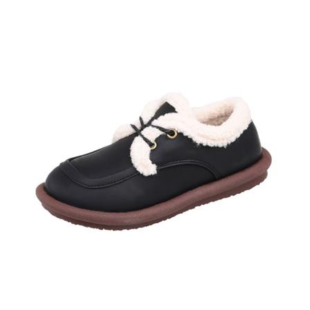 Kvinnor Snörning Snö Casual Skor Vinter Varm Komfort Läder Sko