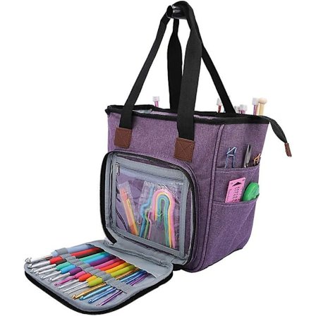 Stort Garn Opbevaringspose Strikkepose Opbevarings Tote Bag Til Uld Opbevaring Strikkepose Opbevaring Opbevarings Tilbehør